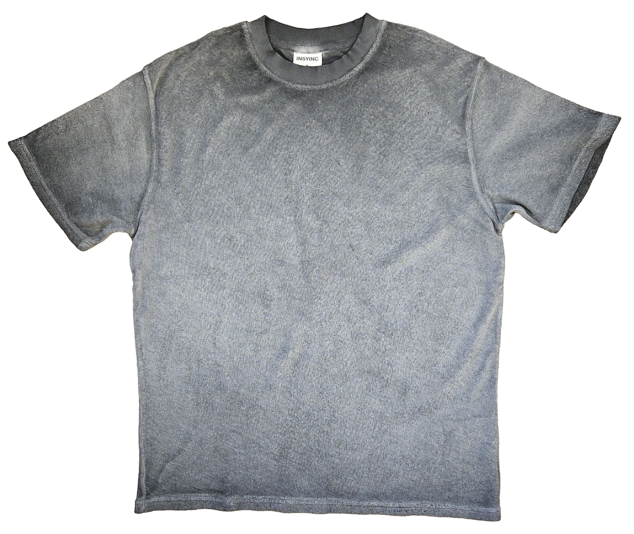 Vintage Overdyed Terry Tee – Graphite Grey