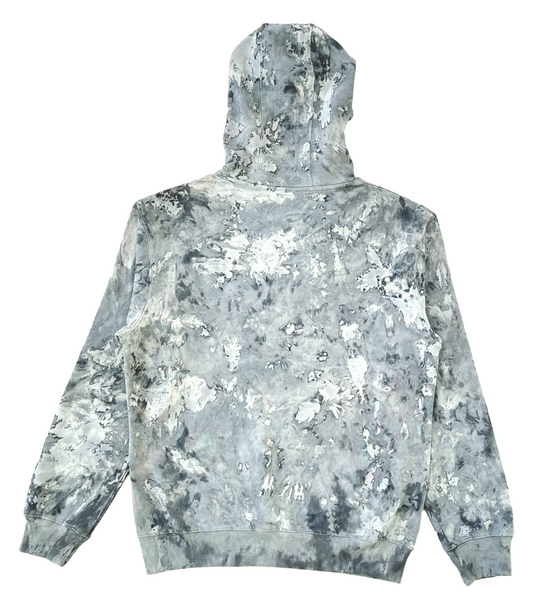 Marble Dyed Unisex fit Hoodie exclusively designed and made for Tees INSYINC in 100% premium combed cotton - Graphite Grey - Black