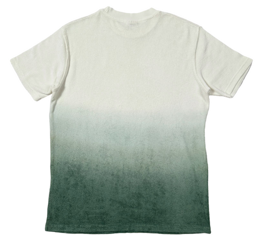 Ombre Dyed Terry Tee – Forest Green