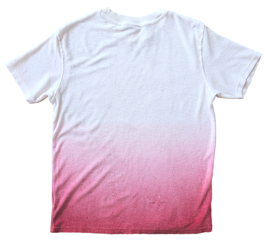 Ombre Dyed Terry Tee – Persian Red
