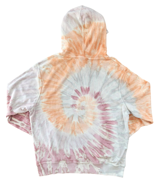 Tie Dye Terry Hoodie – Tangerine