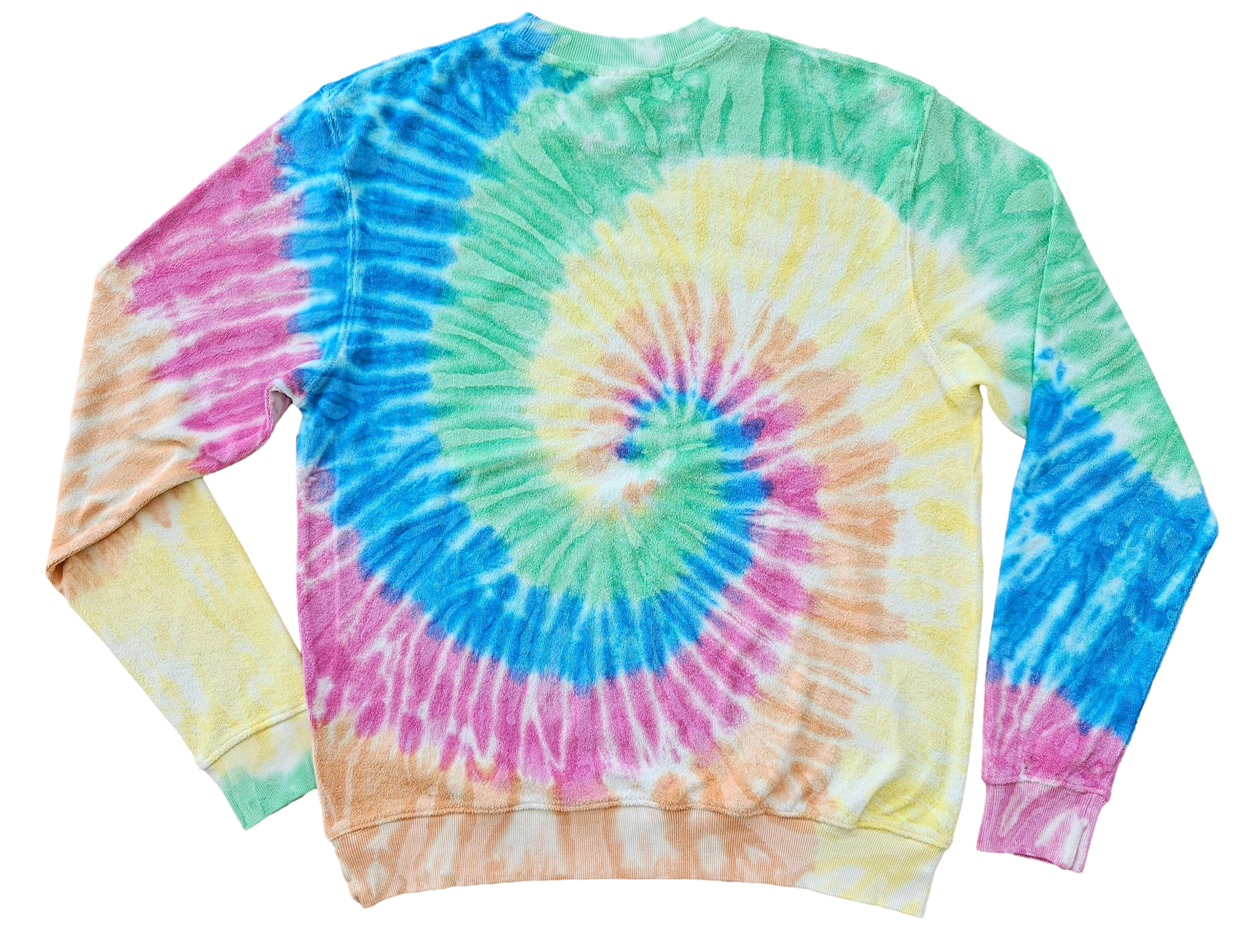 Tie Dye Terry Crewneck Sweatshirt – Cotton Candy