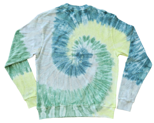Tie Dye Terry Crewneck Sweatshirt – Forest Green