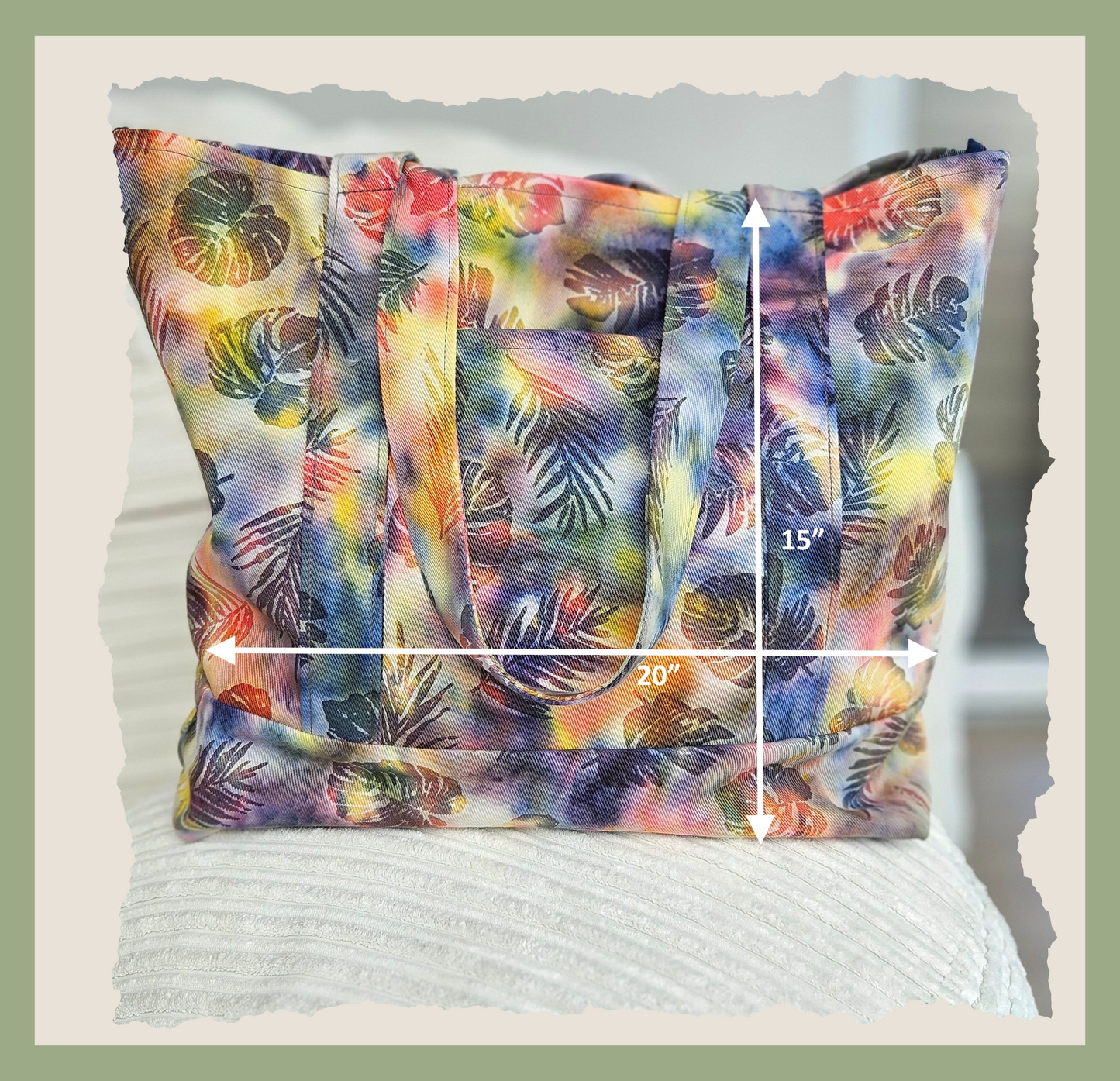 Heritage Tote – Crimson Forest | Handcrafted in Bali
