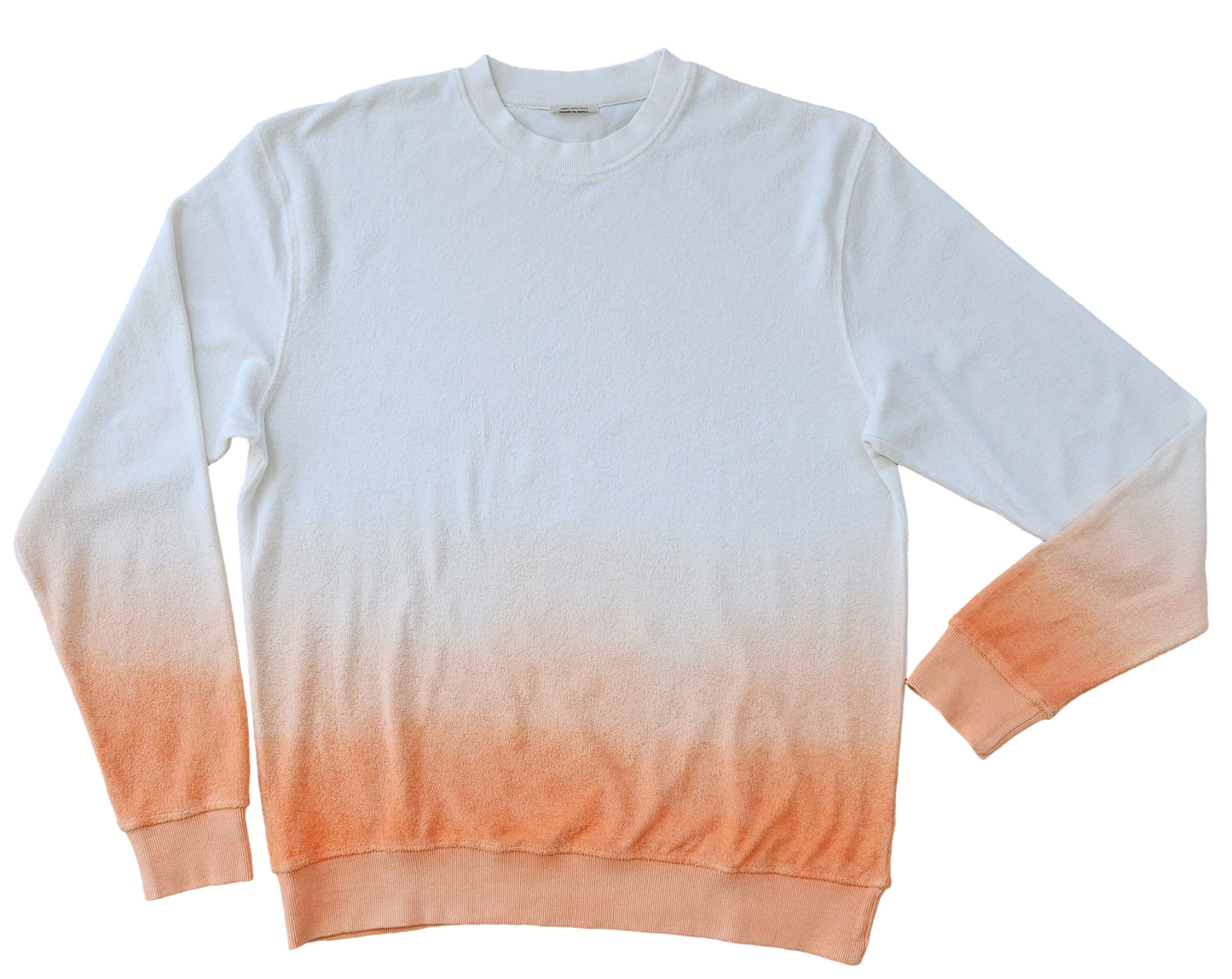Ombre Dyed Terry Crewneck Sweatshirt – Tangerine