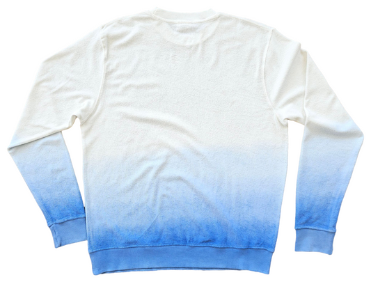 Ombre Dyed Terry Crewneck Sweatshirt – Galactic Blue