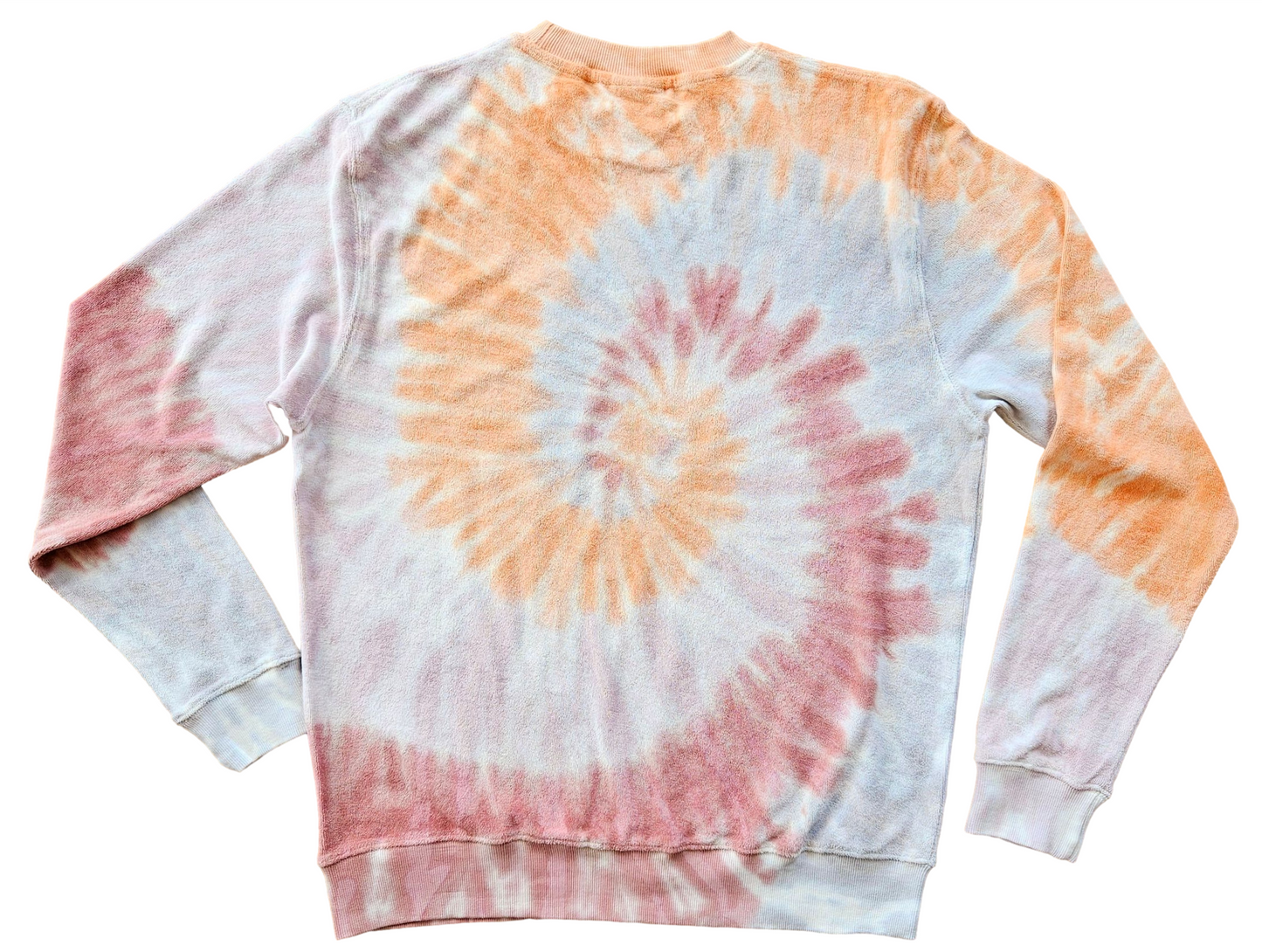 Tie Dye Terry Crewneck Sweatshirt – Tangerine