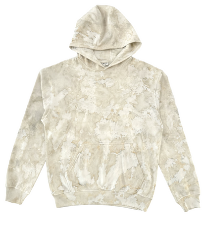 Marble Dyed Unisex fit Hoodie exclusively designed and made for Tees INSYINC in 100% premium combed cotton - Oatmeal - Beige - Natural Ivory
