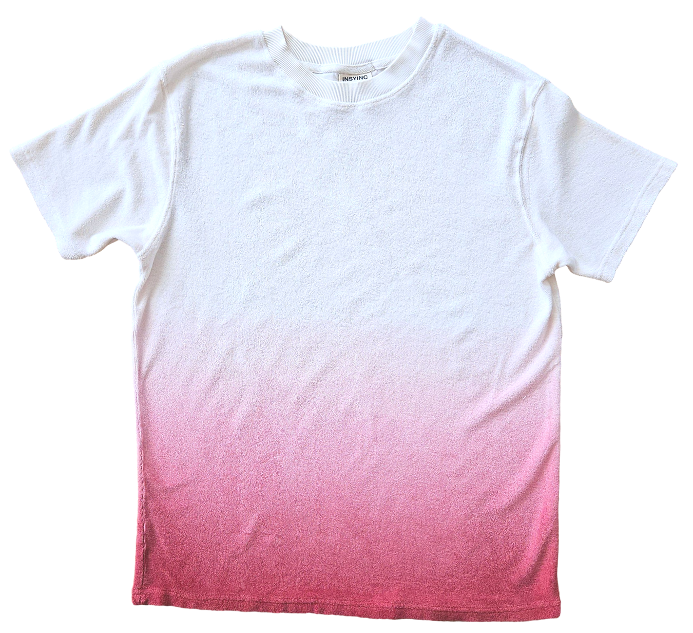 Ombre Dyed Terry Tee – Persian Red