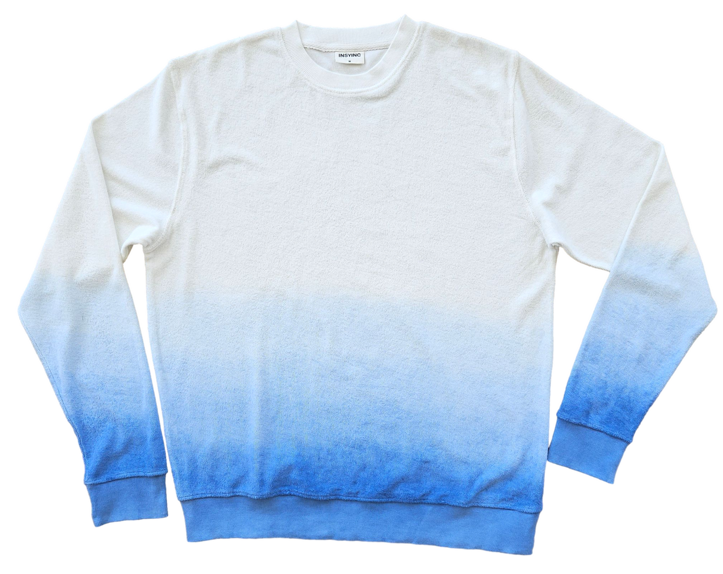 Ombre Dyed Terry Crewneck Sweatshirt – Galactic Blue