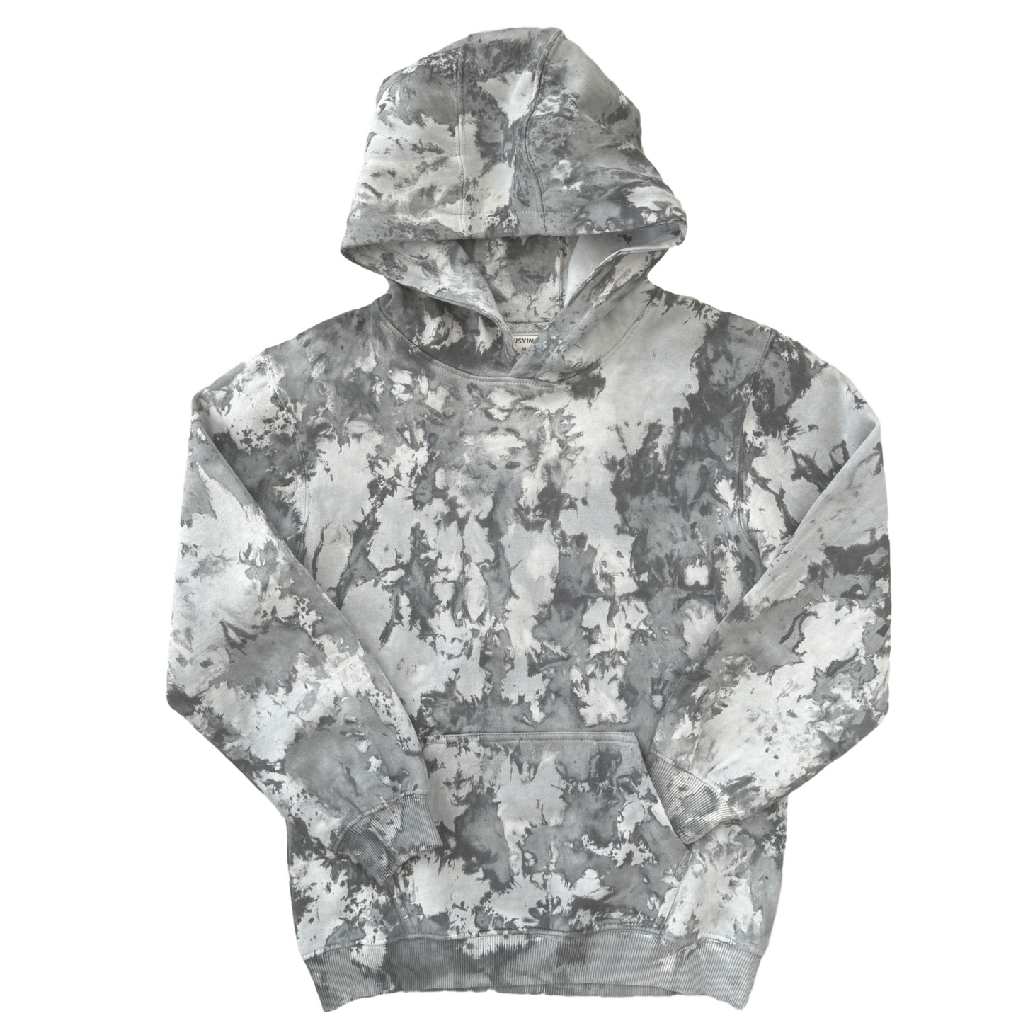 Marble Hand Dyed Youth Hoodie - Black Graphite, Heather Grey, vintage washed Heather black Front