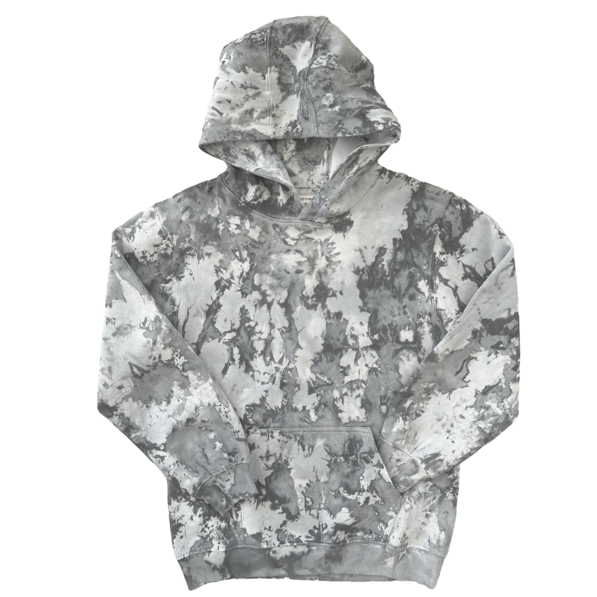 Marble Hand Dyed Youth Hoodie - Black Graphite, Heather Grey, vintage washed Heather black Front
